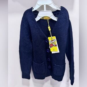 50% Wool Navy Kids Sweater